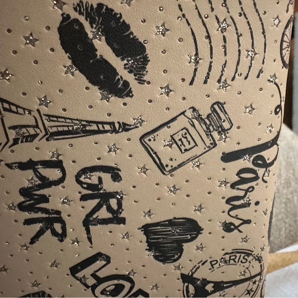 Blush Kiss Chic Parisian  Women's Clutch With Double Zipper Compartments New - Picture 6 of 16